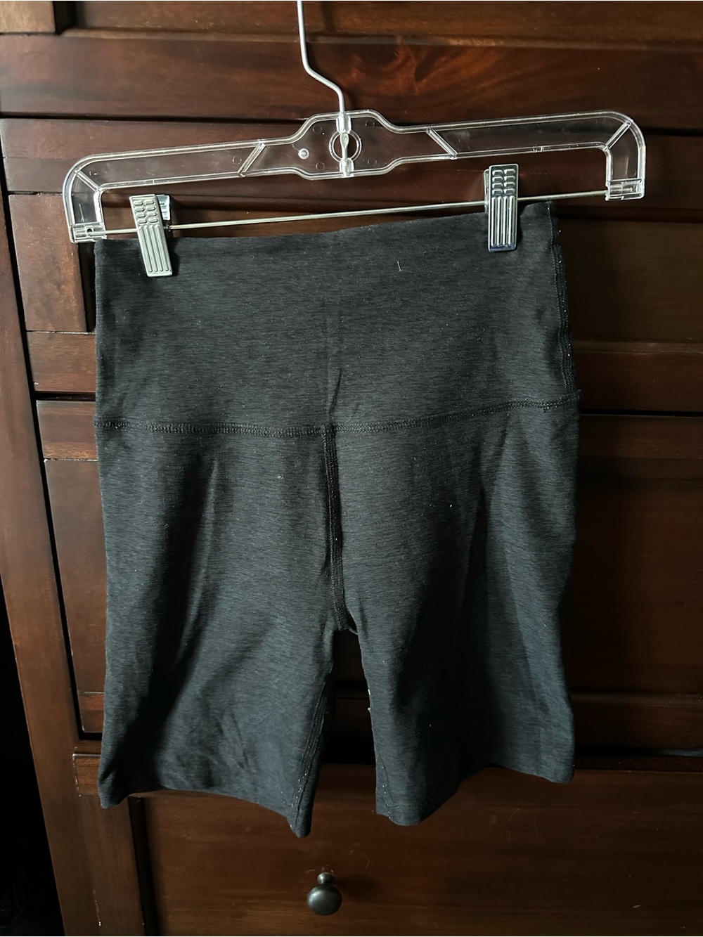 Beyond Yoga Charcoal High-Waist Bike Shorts
